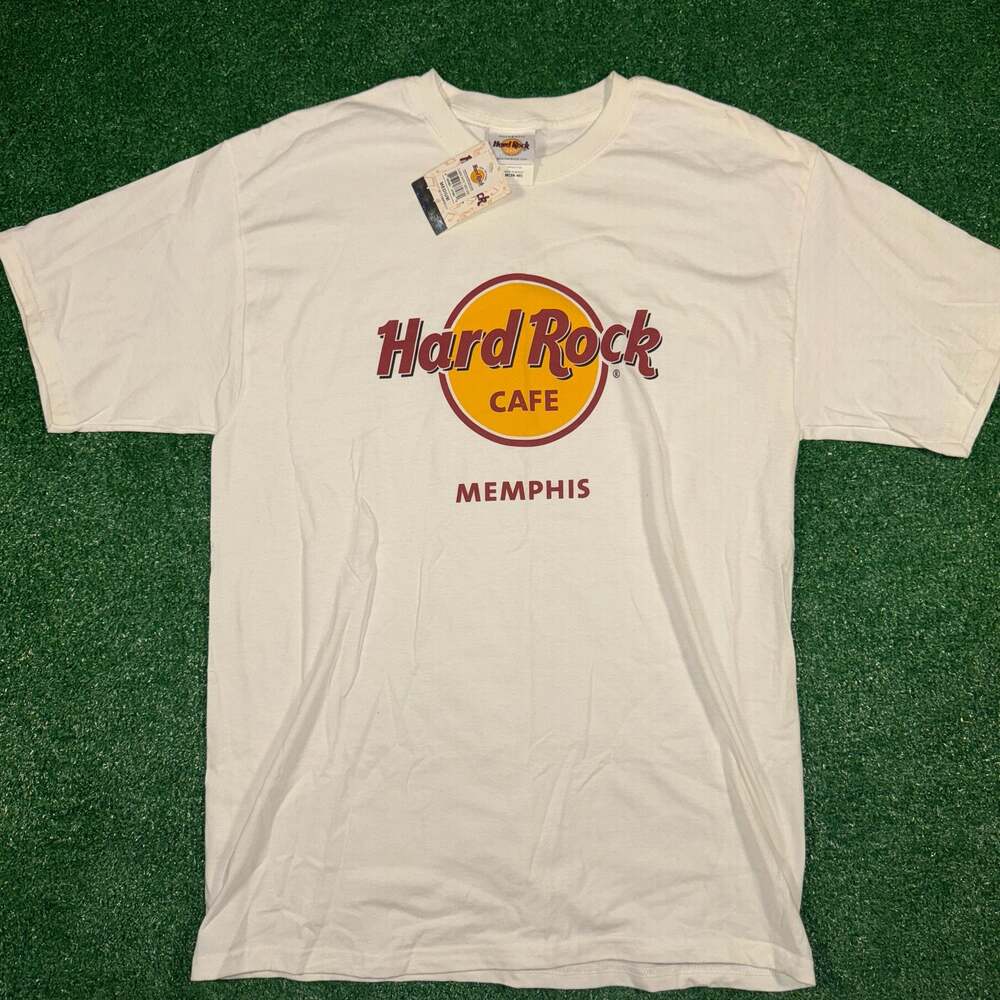 Brand NWT Hard Rock Cafe Memphis Classic Logo White T-Shirt